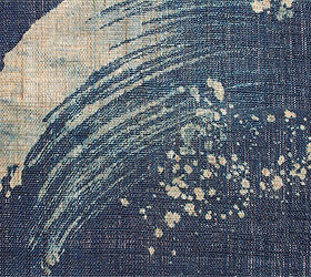 藍色・麻のれん波しぶき画像２