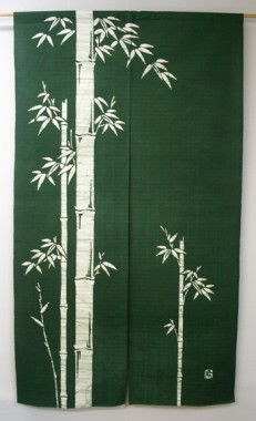 竹のれん緑（丈150cm）