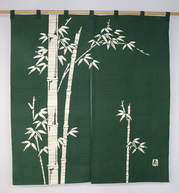 竹のれん緑（丈90cm）